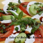 caprese salad with balsamic reduction