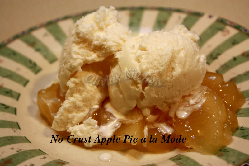 Garlic Basil Shrimps and No Crust Apple Pie a la mode Olivia's Kitchen