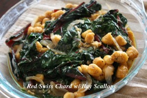 swiss chard with scallops